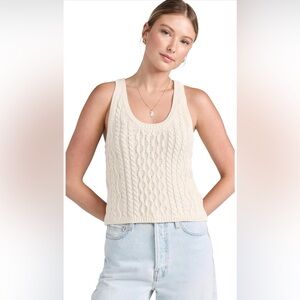 NWT Free People Women's High Tide Cable Knit Tank Sweater